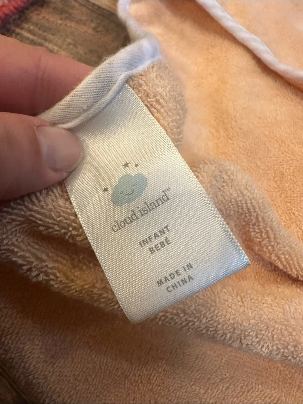 Fox Hooded Baby and Toddler Towels in Orange and Cream 100% Cotton
